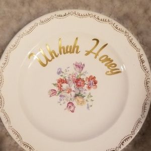 Uh huh honey vintage style saucer.
